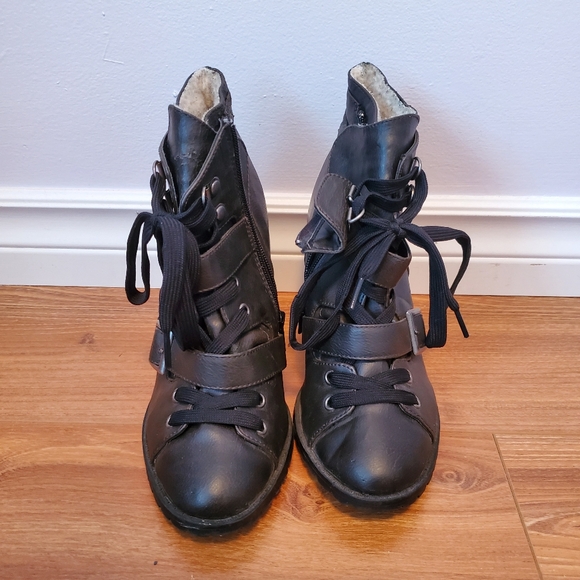 Candies Dark Brown Ankle Boots - Picture 2 of 2